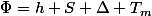 \Phi=h S \Delta T_m