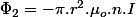 \Phi_{2}=-\pi.r^{2}.\mu_{o}.n.I