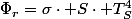 \Phi_{r}=\sigma\cdot S\cdot T_{S}^{4}