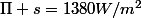 \Pi s=1380W/m^{2}