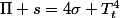 \Pi s=4\sigma T_{t}^{4}