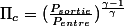 \Pi_{c}=(\frac{P_{sortie}}{P_{entre}})^{\frac{\gamma-1}{\gamma}}