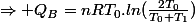 \Rightarrow Q_B=nRT_0.ln(\frac{2T_0}{T_0+T_1})