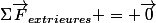 \Sigma\vec{F}_{extrieures} = \vec{0}