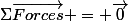 \Sigma\vec{Forces} = \vec{0}