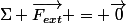 \Sigma \vec{F_{ext}} = \vec0