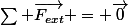 \Sum \vec{F_{ext}} = \vec{0}