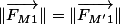 \Vert\overrightarrow{F_{M1}}\Vert=\Vert\overrightarrow{F_{M'1}}\Vert