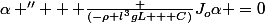 \alpha '' + \frac {(-\rho l^3gL + C)}{J_o}\alpha =0