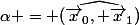 \alpha = \widehat{(\vec{x}_0, \vec{x}_1)}