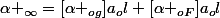 \alpha _{\infty}=[\alpha _{og}]a_{o}l+[\alpha _{oF}]a_{o}l