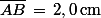 \bar{AB}\,=\,2,0\,\rm{cm}