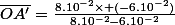 \bar{OA'}=\frac{8.10^{-2}\times (-6.10^{-2})}{8.10^{-2}-6.10^{-2}}