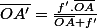 \bar{OA'}=\frac{f'.\bar{OA}}{\bar{OA}+f'}