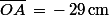 \bar{OA}\,=\,-\,29\,\rm{cm}