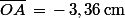\bar{OA}\,=\,-\,3,36\,\rm{cm}