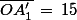 \bar{OA_1'}\,=\,15\;\rm{cm}