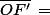 \bar{OF'}\,=\,\; ?\; \,\rm{m}