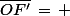\bar{OF'}\,=\,+\;0,03\; \,\rm{m}