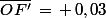\bar{OF'}\,=\,+\,0,03\;\rm{m}