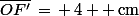 \bar{OF'}\,=\,+\,4  \,\rm{cm}
