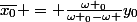 \bar{x_0} = \frac{\omega _0}{\omega _0-\omega }y_0