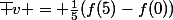 \bar v = \frac{1}{5}(f(5)-f(0))