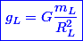 \blue\boxed{g_L=G\dfrac{m_L}{R_L^2}}