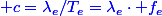\blue c=\lambda_e/T_e=\lambda_e\cdot f_e