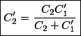 \boxed{C'_{2}=\dfrac{C_{2}C'_{1}}{C_{2}+C'_{1}}}