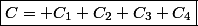 \boxed{C= C_{1}+C_{2}+C_{3}+C_{4}}