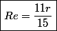 \boxed{Re=\dfrac{11r}{15}}