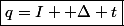 \boxed{q=I  \Delta t}