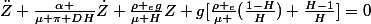 \ddot{Z}+\frac{\alpha }{\mu \pi DH}\dot{Z}+\frac{\rho _{e}g}{\mu H}Z+g[\frac{\rho _{e}}{\mu }(\frac{1-H}{H})+\frac{H-1}{H}]=0