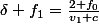 \delta f_1=\frac{2 f_0}{v_1 c}