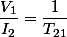 \dfrac{V_1}{I_2}=\dfrac{1}{T_{21}}