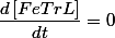 \dfrac{d\left[FeTrL\right]}{dt}=0