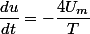 \dfrac{du}{dt}=-\dfrac{4U_m}{T}