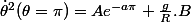 \dot\theta^2(\theta=\pi)=Ae^{-a\pi}+\frac{g}{R}.B