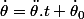 \dot{\theta}=\ddot{\theta}.t+\dot{\theta}_{0}