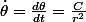 \dot{\theta}=\frac{d\theta}{dt}=\frac{C}{r^{2}}