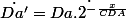 \dot{Da'}=\dot{Da.2^{-\frac{x}{CDA}}}