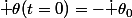 \dot \theta(t=0)=-\dot \theta_0
