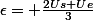 \epsilon= \frac{2Us+Ue}{3}