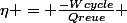 \eta = \frac{-Wcycle}{Qreue} 