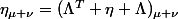 \eta_{\mu \nu}=(\Lambda^T \eta \Lambda)_{\mu \nu}