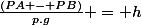\frac{(PA - PB)}{p.g} = h