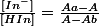 \frac{[In^{-}]}{[HIn]}=\frac{Aa-A}{A-Ab}