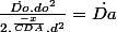 \frac{\dot{Do}.do^{2}}{2.^{\frac{-x}{CDA}}.d^{2}}=\dot{Da}