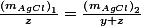 \frac{\left(m_{AgCl}\right)_{1}}{z}=\frac{\left(m_{AgCl}\right)_{2}}{y+z}